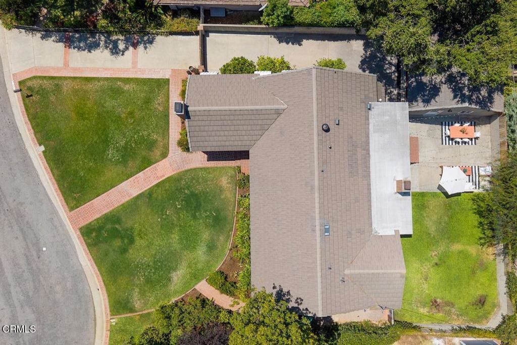 Aerial view over the Rancho area of La Cañada Flintridge